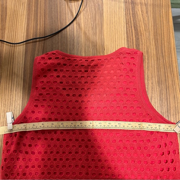 Dressy layered sleeveless blouse tank Outback Red The Limited - Picture 5 of 8